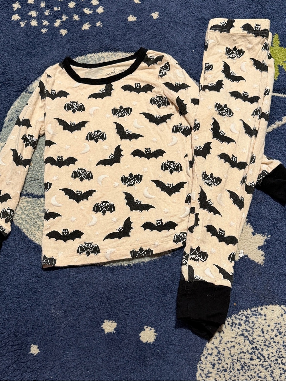Caden Lane Scaredy Bats Bamboo Pajama Set 3T Halloween
